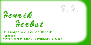 henrik herbst business card